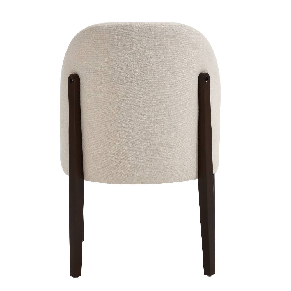 Alt View 10. Loheer - Loheer Wooden Dining Chairs Set of 2 Modern Fabric Upholstered Kitchen Farmhouse Dinner Room Chairs Beige - Beige.