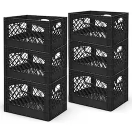 Juggernaut Storage - Crate for Office Storage & Classroom Organization, 6-Pack - Blue