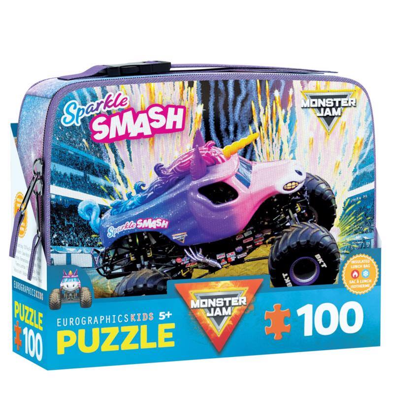 Sparkle SMASH MONSTER MAL SMASH Sparkle ENRGRAPHICSKING MONSTER PUZZLE 5+ MAL EUROGRAPHICS KIDS 100 PUZZLE BKT LUBCH INSULATED BAG BKT LAC ISOTHERME a LUNCH 100