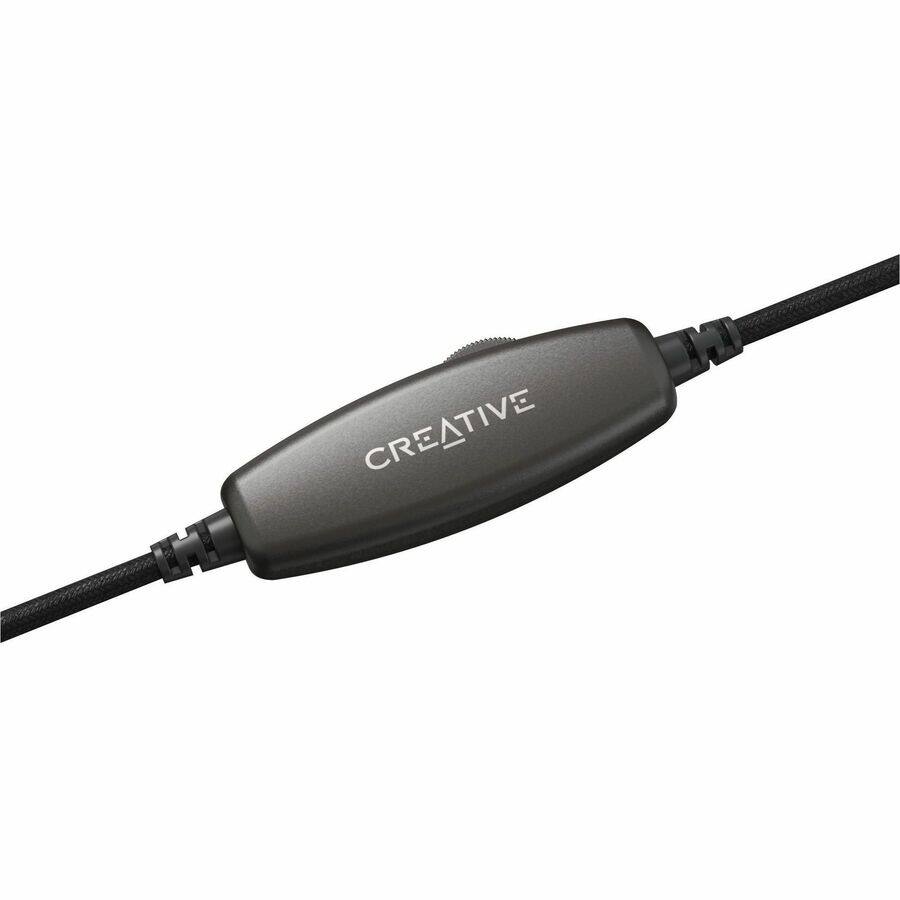 Alt View 2. Creative Labs - Creative HS-230 Lightweight Headset with Noise-cancelling Mic - Stereo - USB Type A, Mini-phone (3.5mm) - Wired - 100 Hz - Black.