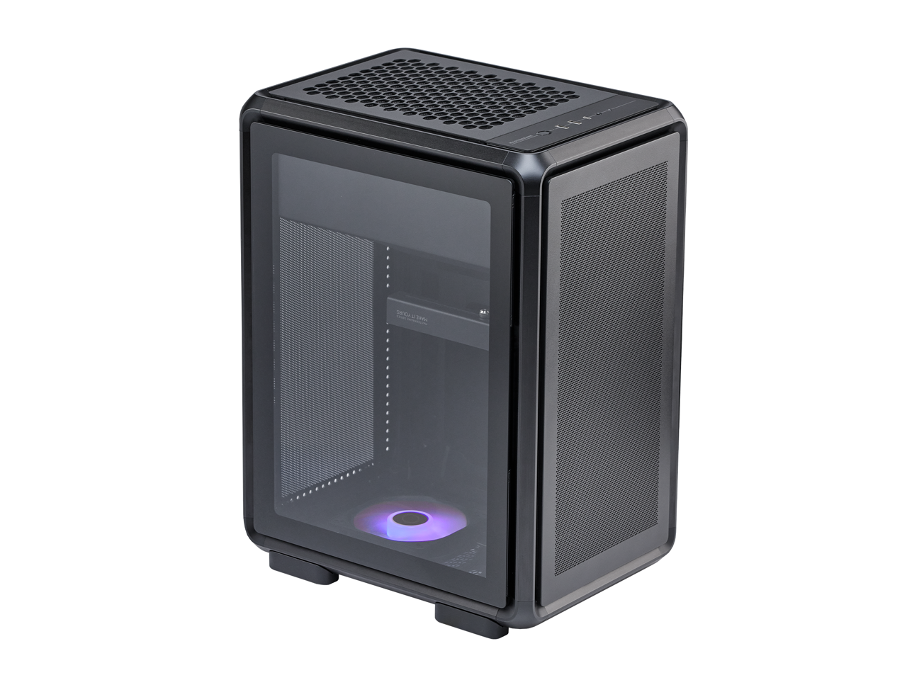 Alt View 9. Cooler Master - Cooler Master MasterFrame 400 - mATX Modular Case, ARGB Fan, 390mm GPU, 360mm Radiator, Black - Black.