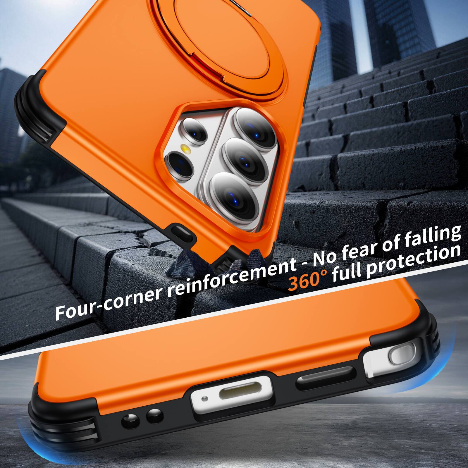 Four-corner reinforcement - No fear of falling  
360° full protection