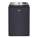 Maytag - 5.3 Cu. Ft. Pet Pro Top Load Impeller Washer with Extra Power and Sanitize Cycle with Oxi - Midnight Steel