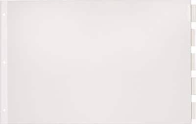 Front. Cardinal - 11" x 17" Paper Insertable Dividers, 5-Tab, 1/St - Clear.