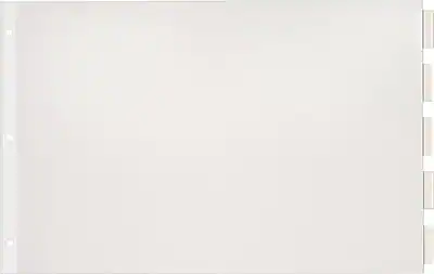 Front. Cardinal - 11" x 17" Paper Insertable Dividers, 5-Tab, 1/St - Clear.