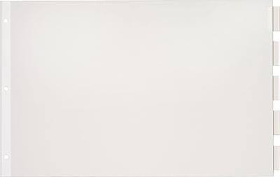 Front. Cardinal - 11" x 17" Paper Insertable Dividers, 5-Tab, 1/St - Clear.