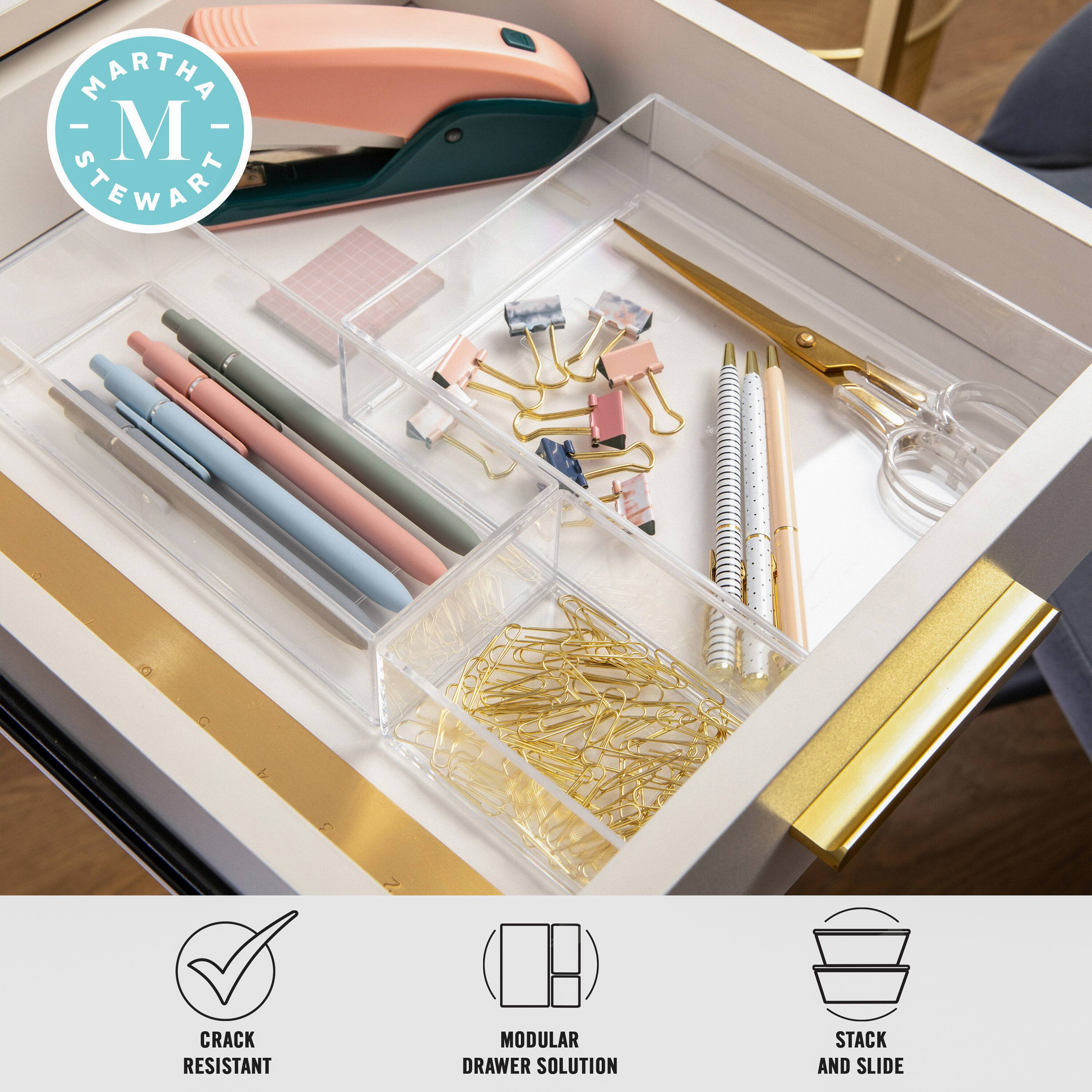 Martha Stewart Crack Resistant Modular Drawer Solution Stack and Slide