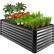 Front. Best Choice Products - Best Choice Products 6x3x2ft Outdoor Metal Raised Garden Bed for Vegetables Flowers Herbs - Gray - Gray.