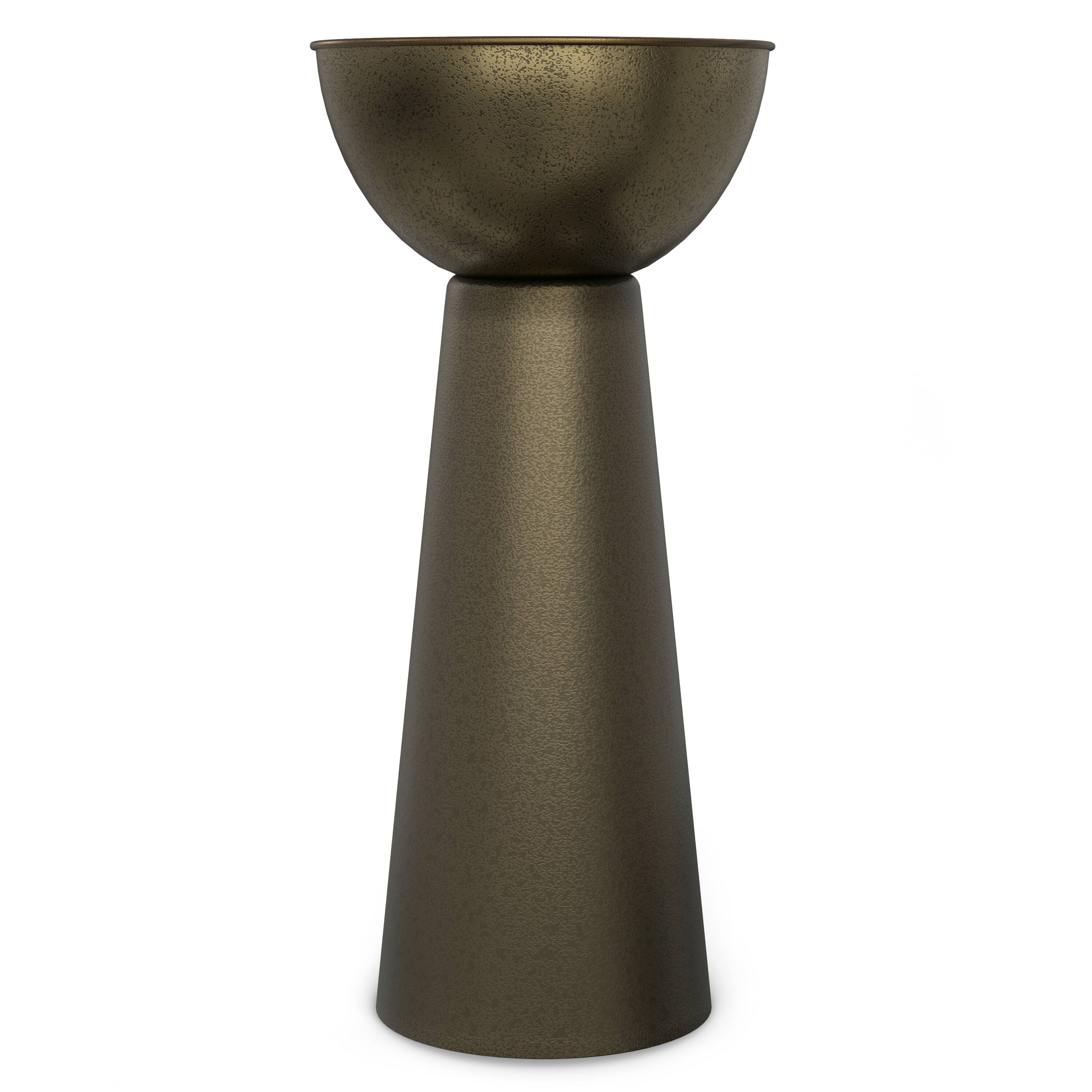 Left. Simpli Home - Simpli Home Surrey 12 inch Wide Solid Iron Side Table in Antique Gold - Antique Gold.