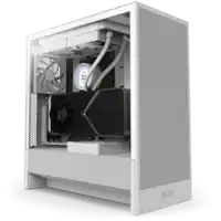 NZXT - H5 Flow 2024 Compact ATX Mid-Tower Airflow PC Case - White - Front_Zoom