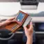 Credit card in wallet.