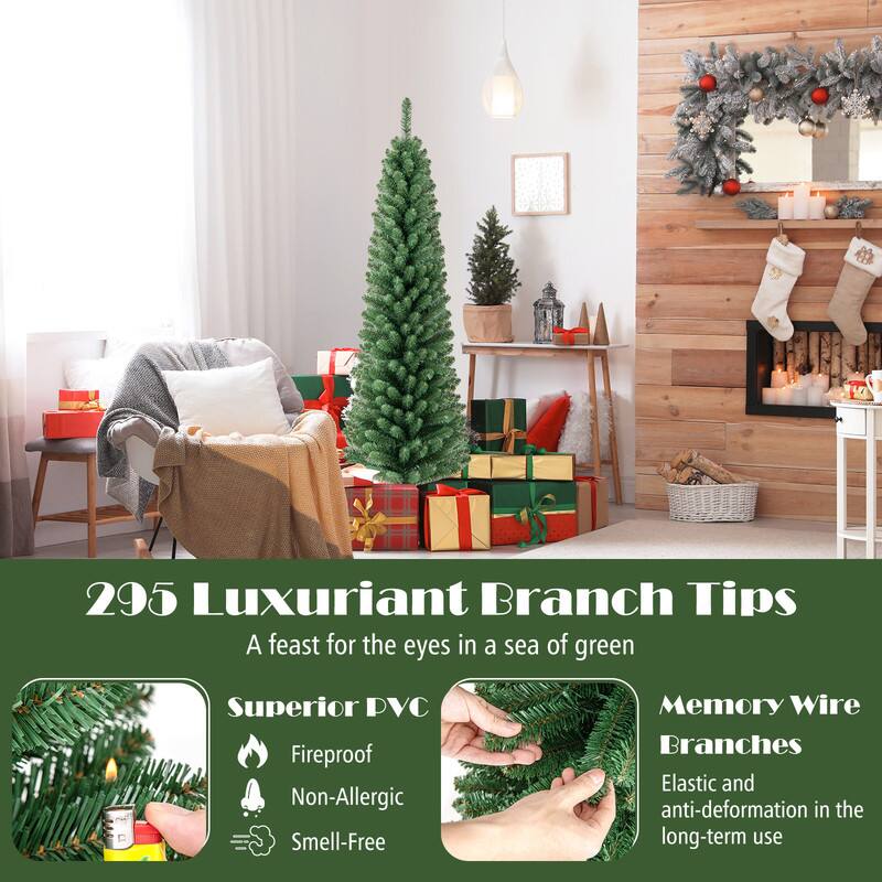 295 Luxuriant Branch Tips  
A feast for the eyes in a sea of green  

Superior PVC  
Fireproof  
Non-Allergic  
Smell-Free  

Memory Wire Branches  
Elastic and anti-deformation in the long-term use