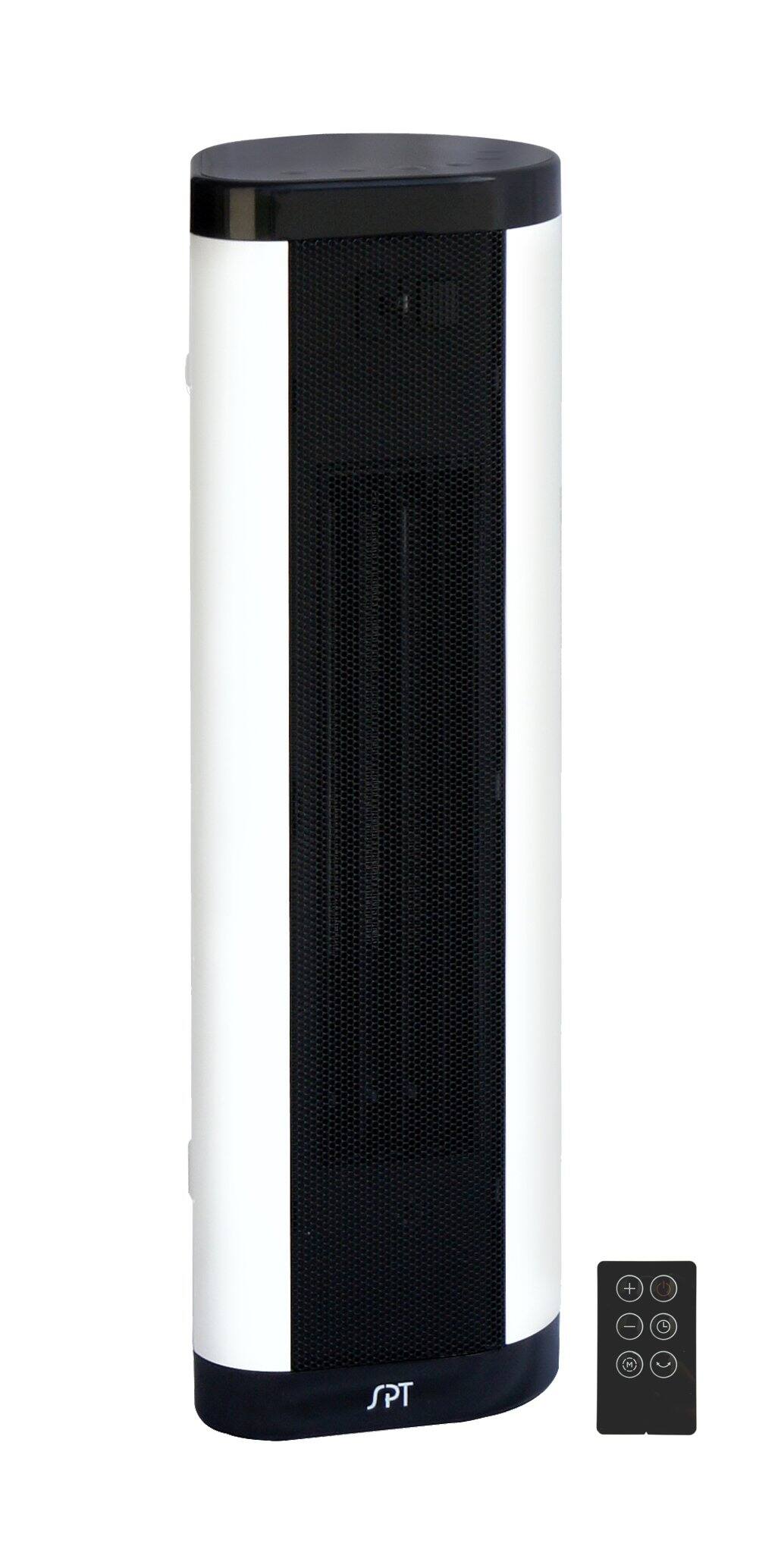Front. SPT - 1500W PTC Fan Tower/Baseboard Style Heater with Remote.