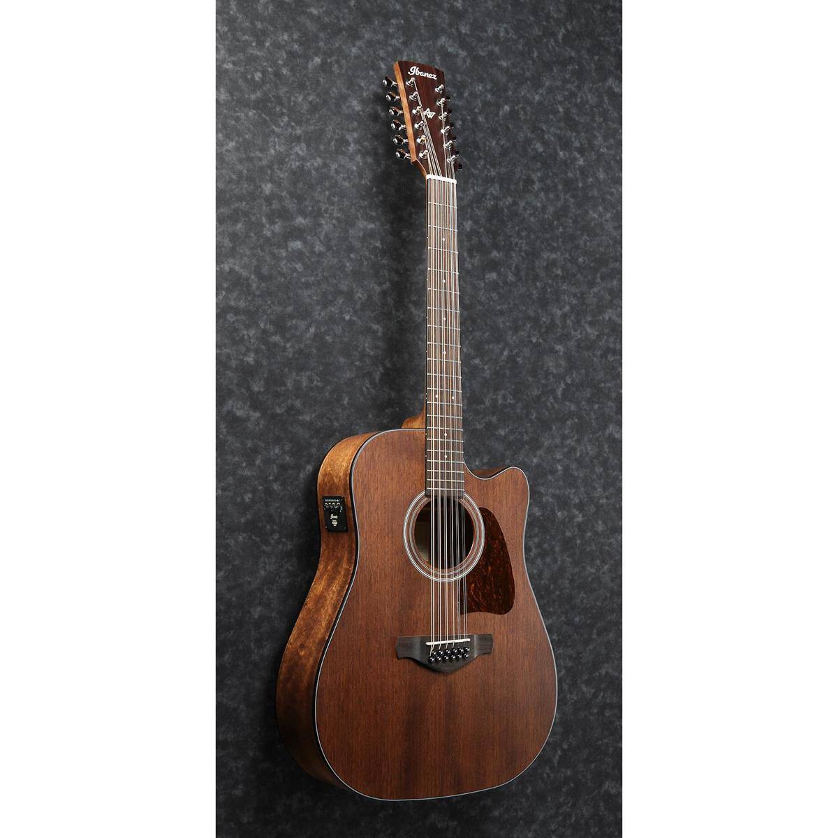 Alt View 4. Ibanez - Ibanez Artwood AW5412CE Dreadnought 12-String Acoustic Electric Guitar.