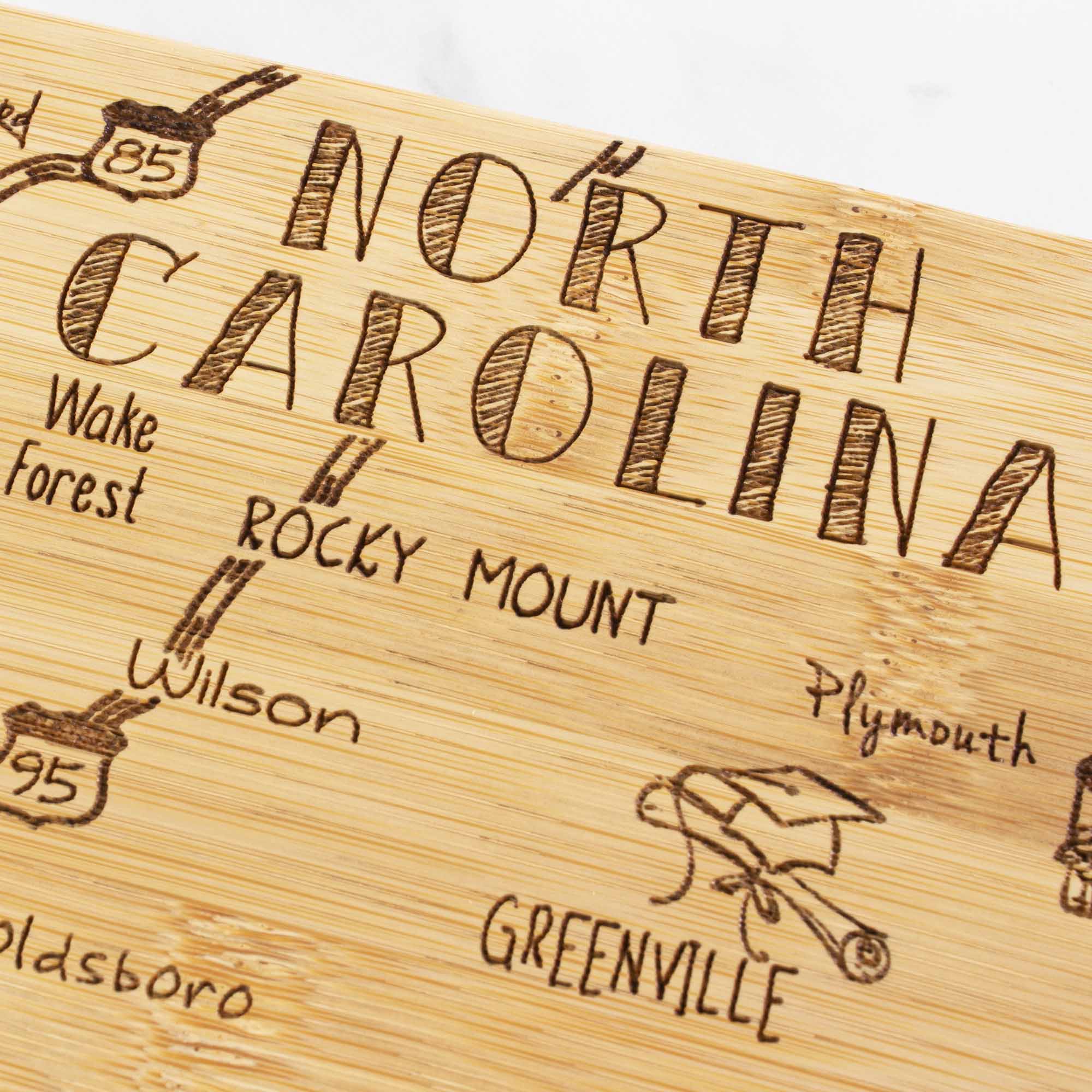 NORTH CAROLINA  
Wake Forest  
ROCKY MOUNT  
Wilson  
Plymouth  
GREENVILLE  
Goldsboro  

85  
95