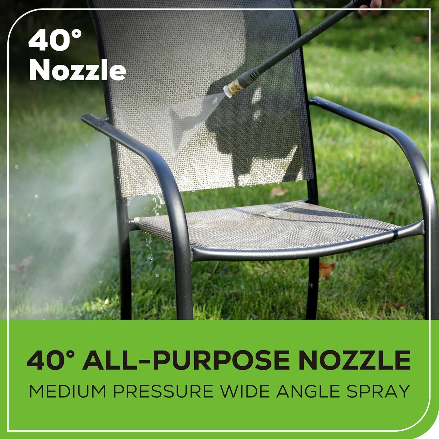 40° Nozzle

40° ALL-PURPOSE NOZZLE
MEDIUM PRESSURE WIDE ANGLE SPRAY