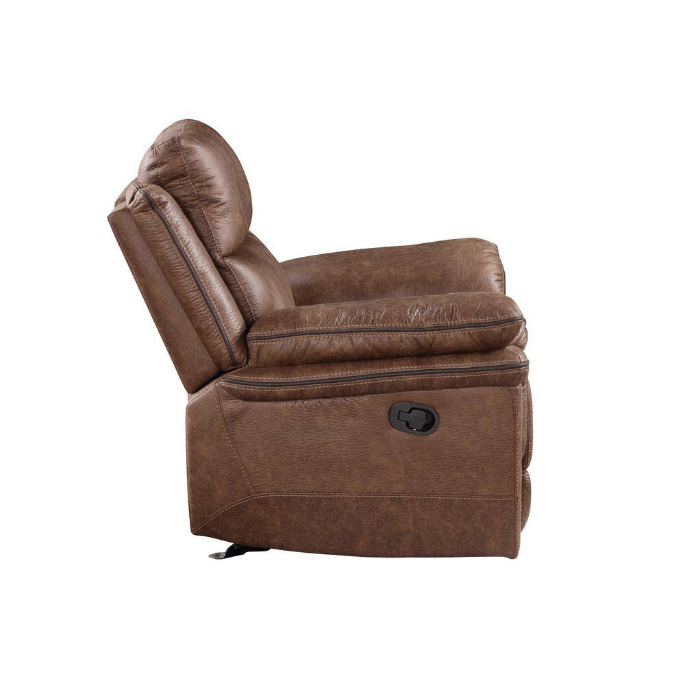 Left. New Classic Furniture - Ryland Glider Recliner- Brown - Brown.