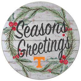 Jardine - Tennessee Volunteers 20'' x 20'' Season's Greetings Circle - White