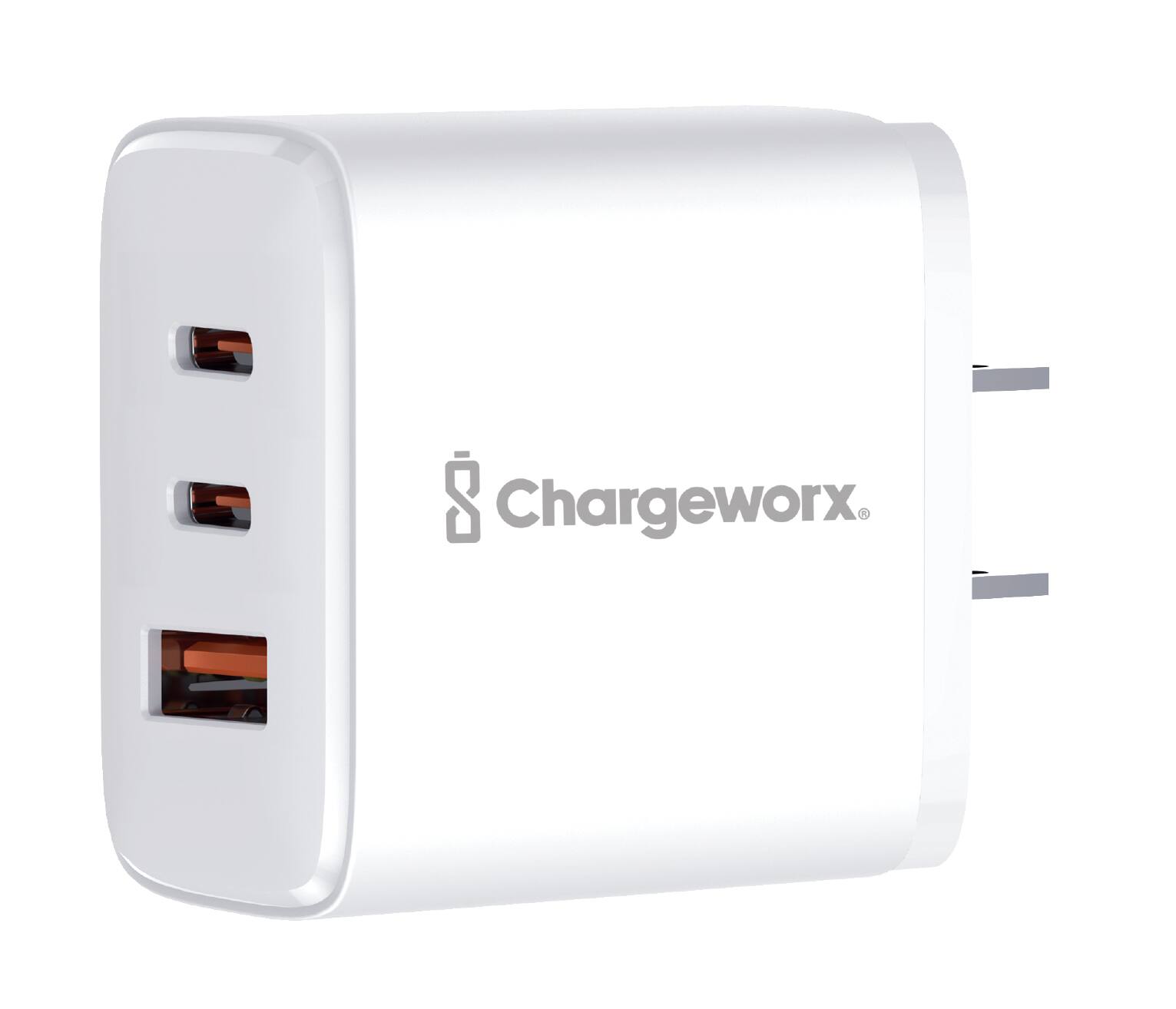 Chargeworx - 48W dual port A+C PD wall charger - White