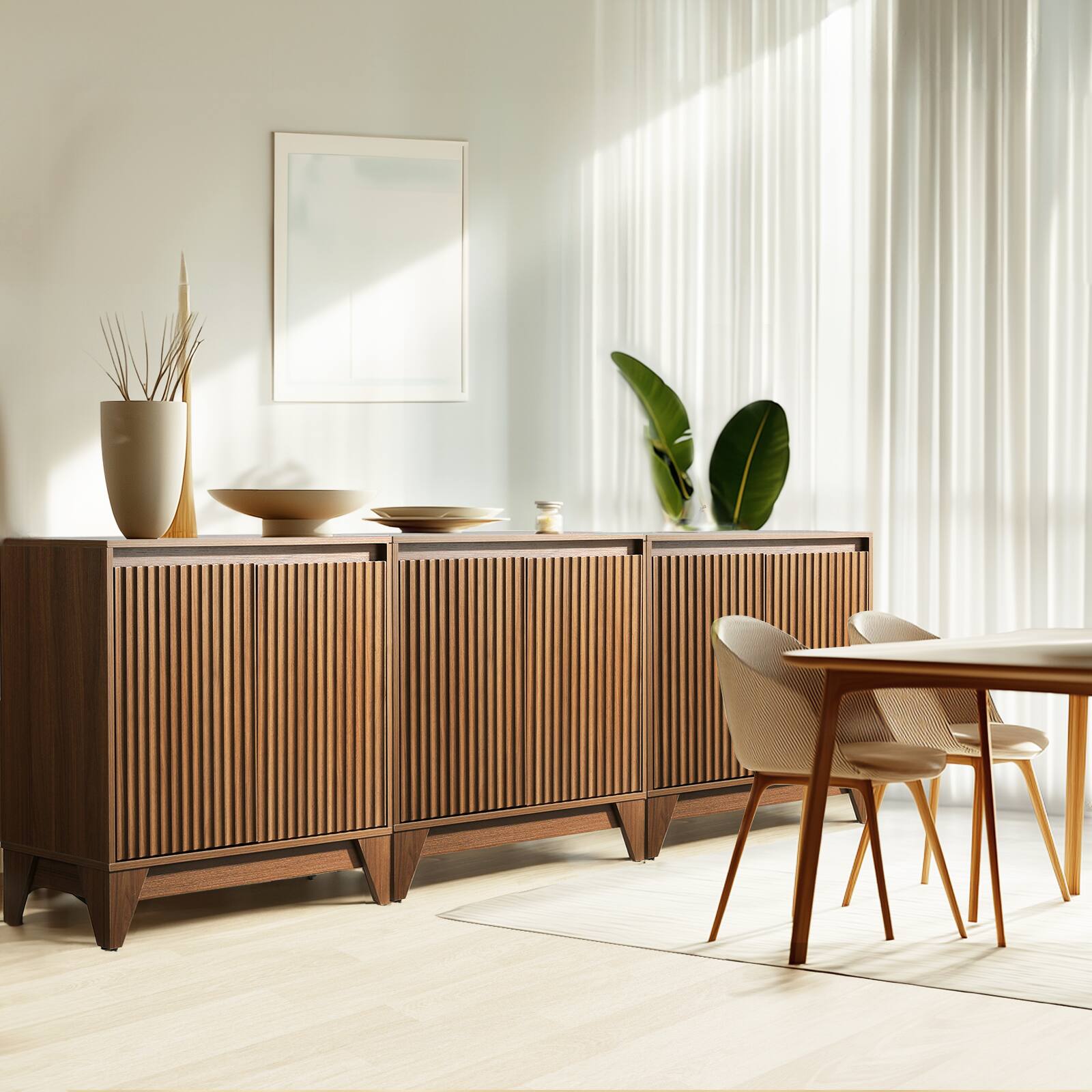 Alt View 5. Koligey - 32" Tall 2 - Door Accent Cabinet With Adjustable Shelf - light walnut.