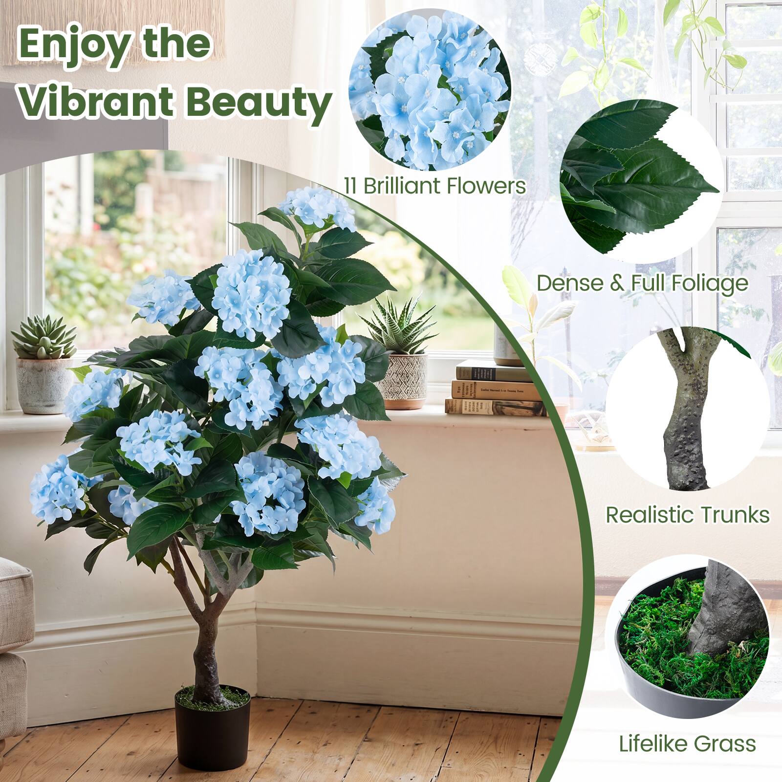 Enjoy the Vibrant Beauty

11 Brilliant Flowers

Dense & Full Foliage

Realistic Trunks

Lifelike Grass