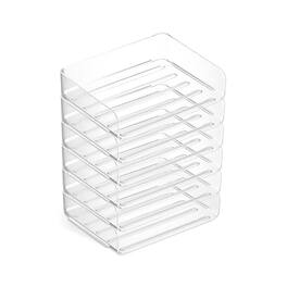 TRU RED - Side Load Stackable Plastic Letter Tray, 6/Pack - Clear