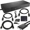 Front. Dell - WD19DCS Performance Docking Station with 210W Power Support, HDMI and DisplayPort Cables - Black (Black).