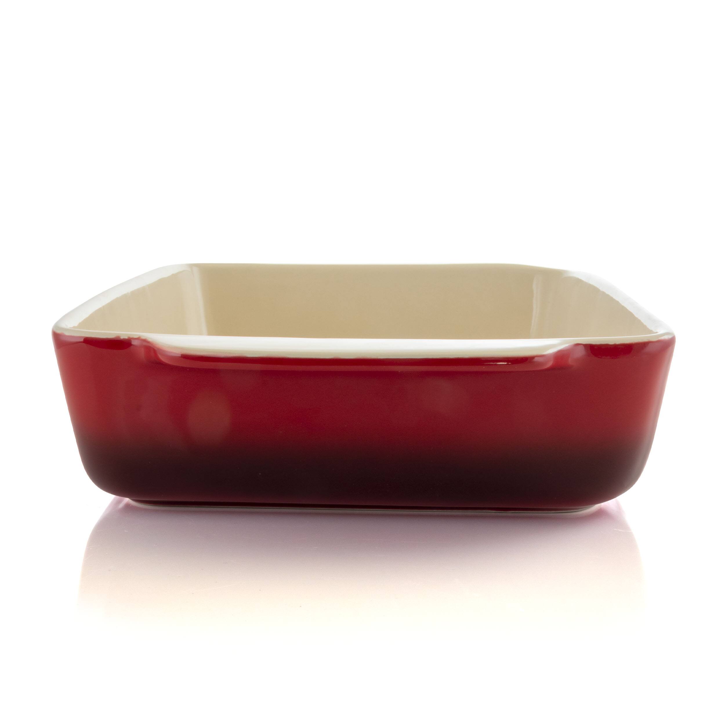 Alt View 4. Crock-Pot - Crock Pot Artisan 5.6 Quart Stoneware Bake Pan in Red - Red.