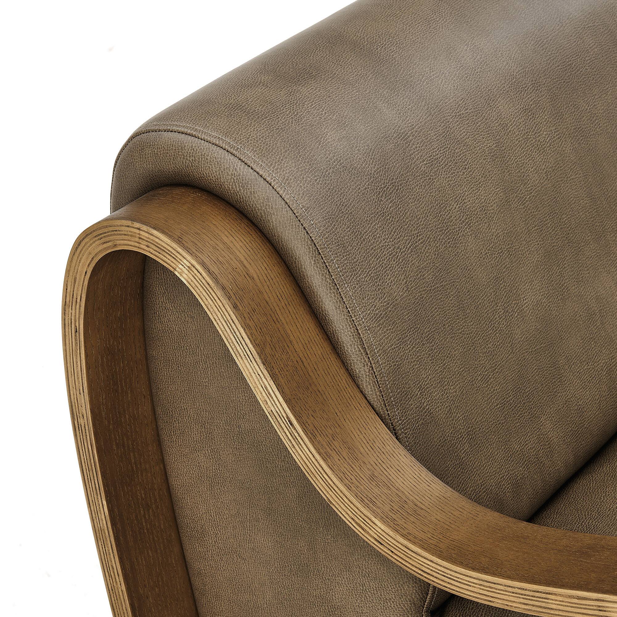 Alt View 5. Modway - Atrium Vegan Leather Accent Armchair by Modway - Mushroom.