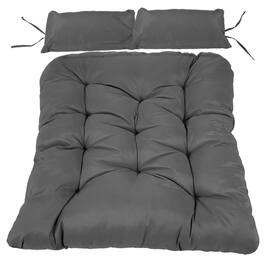 Sunnydaze - Andrei Double Egg Chair Replacement Cushion Set - Dark Gray