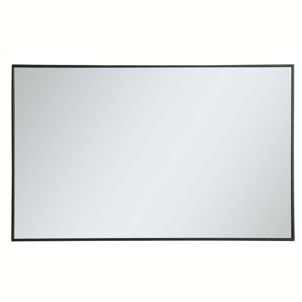 Alt View 5. Elegant Decor - Metal frame rectangle mirror 30 inch in Black - Black.