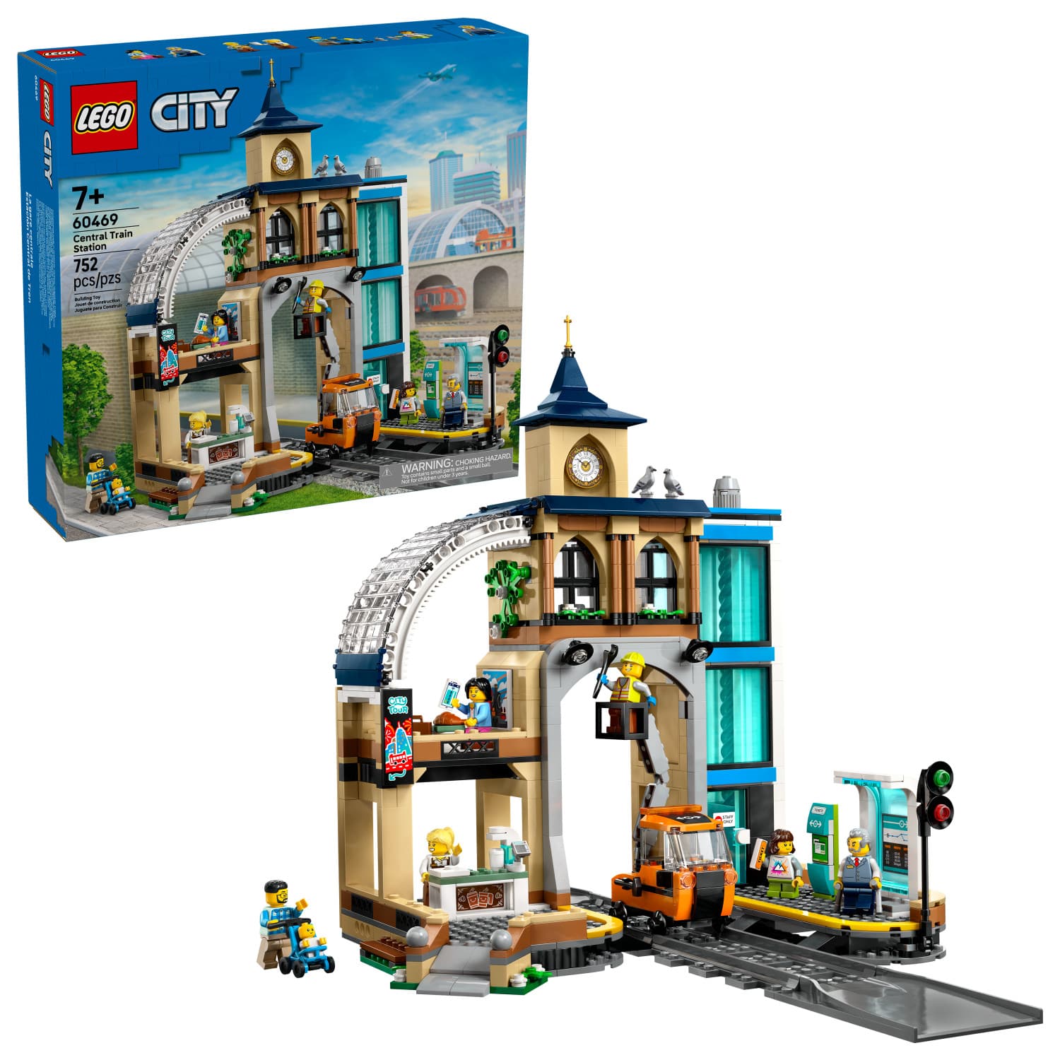 LEGO - City Central Train Station Building Toy 60469 - Front_Zoom