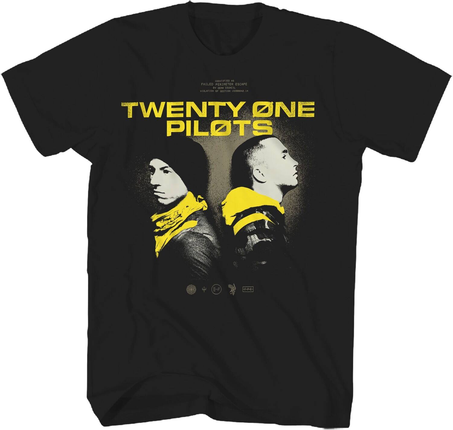 PopMarket - Twenty One Pilots - Twenty One Pilots - Back 2 Back T-Shirt - Small Black 20TOP011A1 - APPAREL - Multicolor