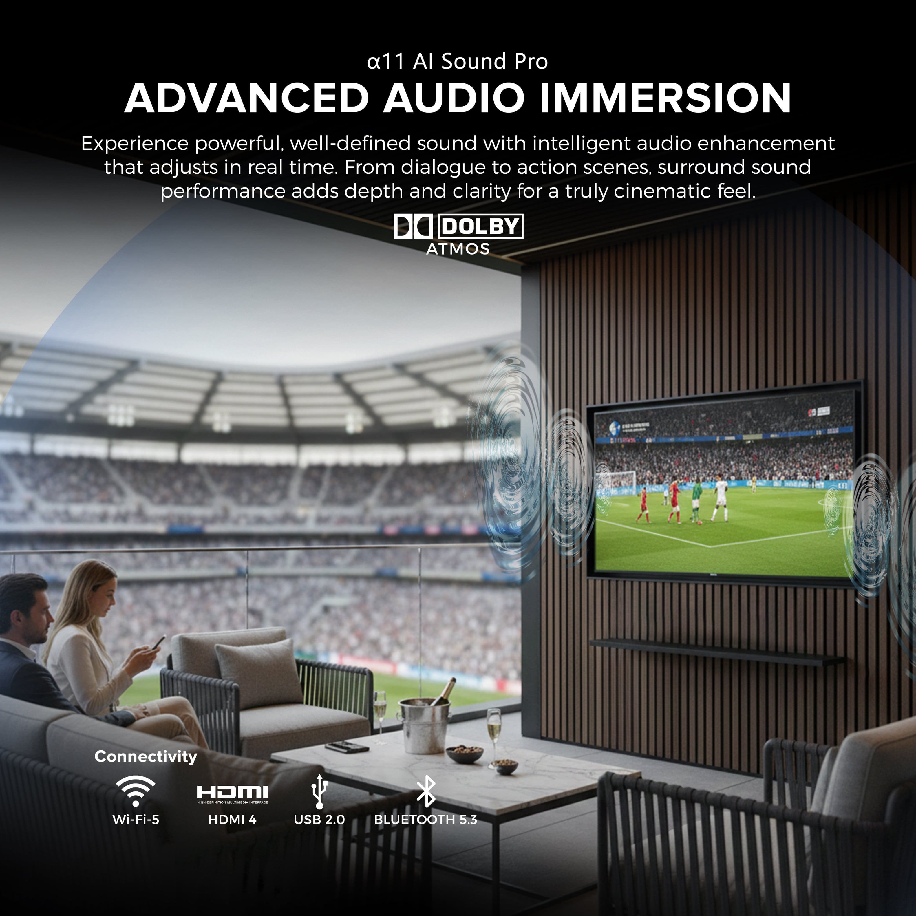 Titan L300 Micro RGB evo 86 Inch Full Sun Smart Outdoor TV, IP65