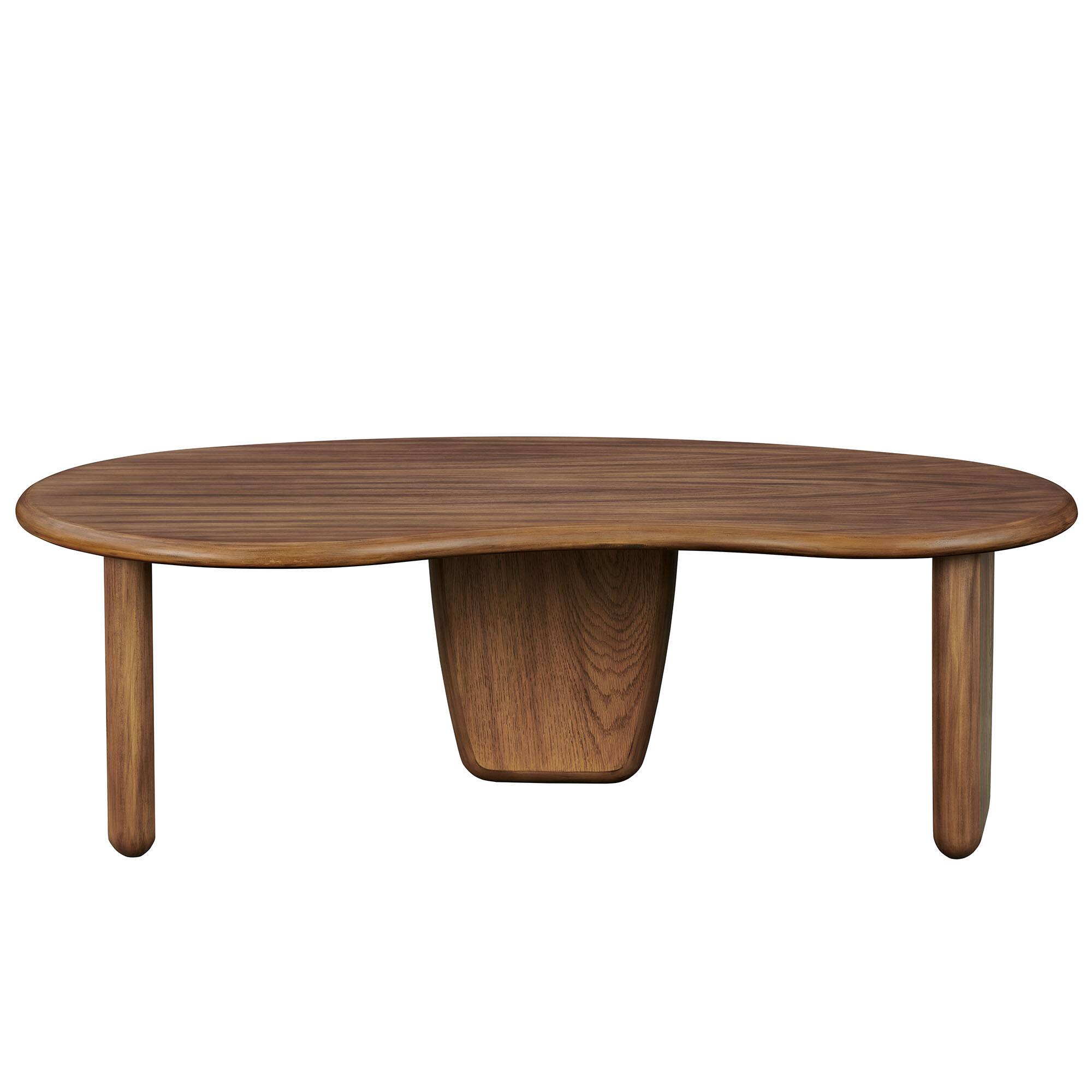 Alt View 4. Modway - Vetra Kidney-Shaped Free Coffee Table by Modway - Walnut.