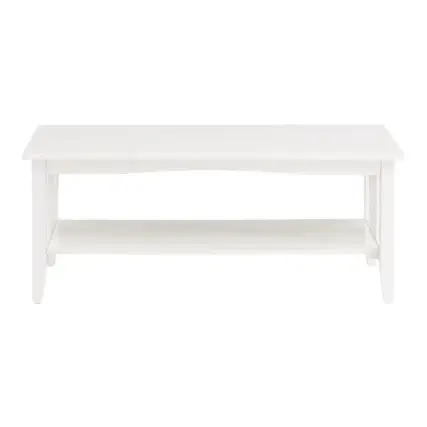 Front. OSP Home Furnishings - Sierra Coffee Table - White Finish.