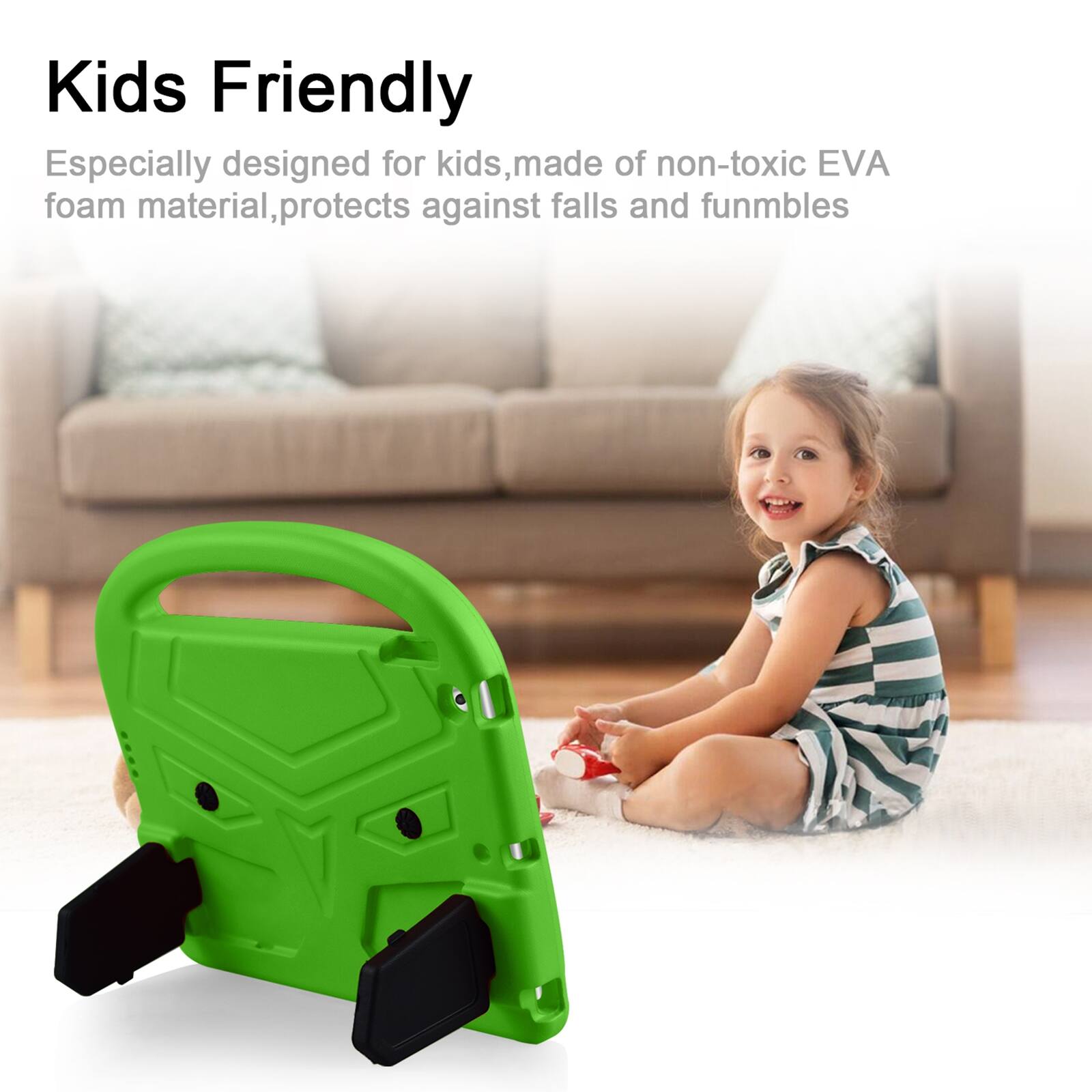 Kids Friendly

Especially designed for kids, made of non-toxic EVA foam material, protects against falls and fumbles