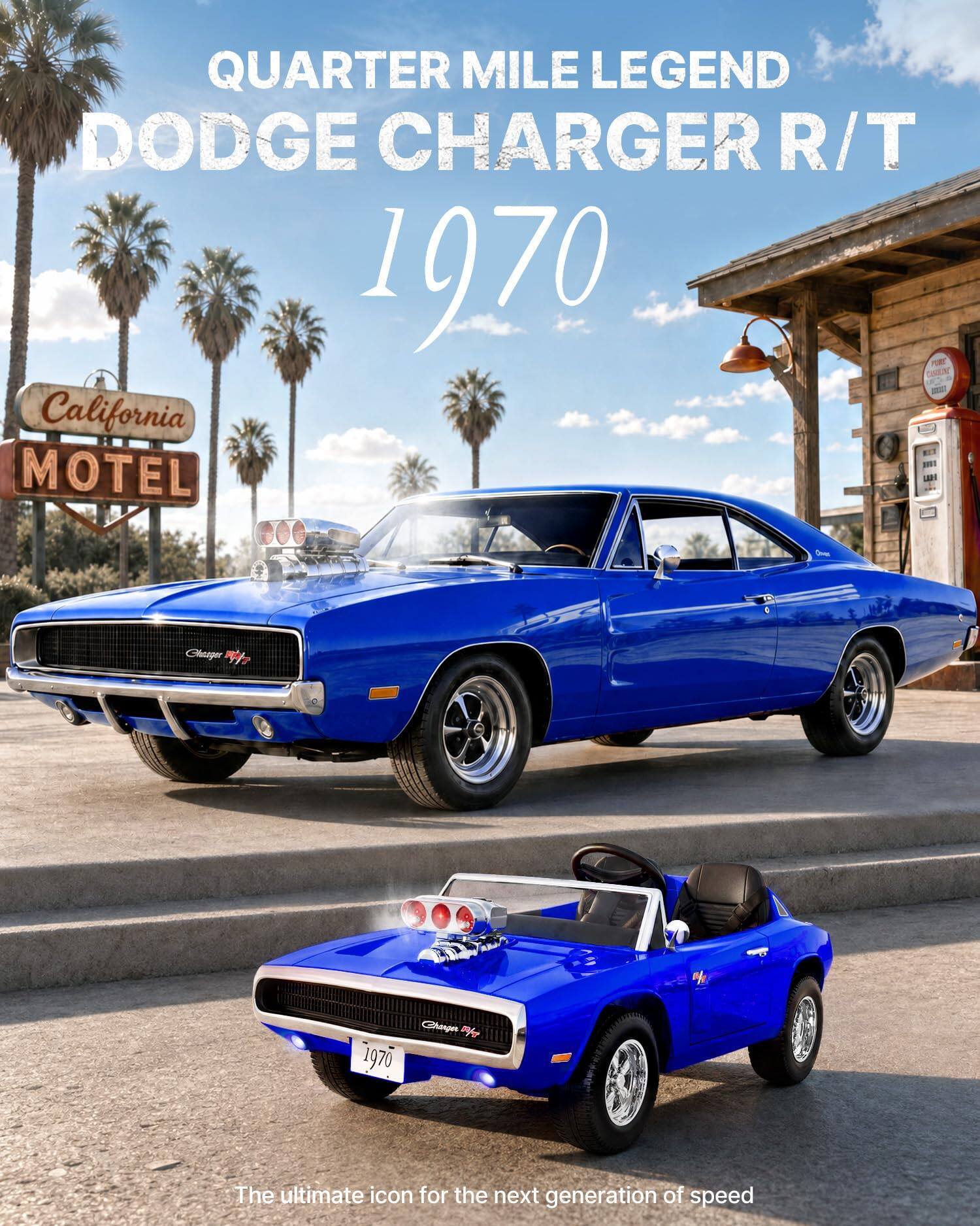 QUARTER MILE LEGEND DODGE CHARGER R/T 1970 California WT MOTEL

Charger 51/4

The ultimate icon for the next generation of speed