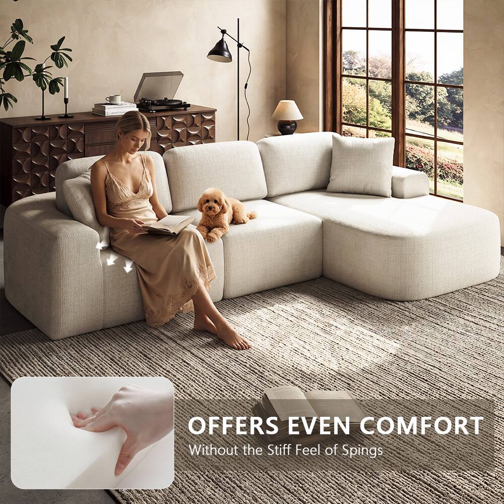 OFFERS EVEN COMFORT  
Without the Stiff Feel of Springs