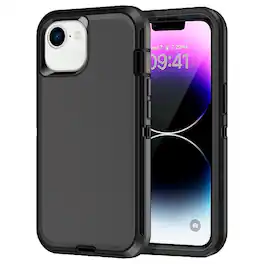 Entronix - Case Compatible with iPhone 17e - Triple-Layer Heavy Duty Protection - Black