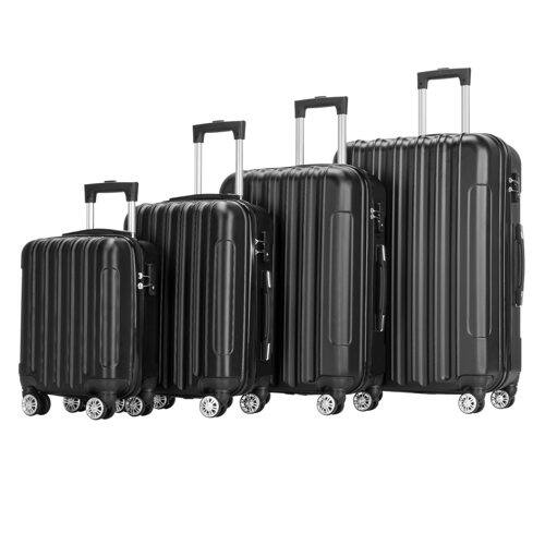 Alt View 9. Winado - 16"/20"/24"/28" 4 Piece Luggage Sets, Travel Suitcase, Large Capacity Lightweight Luggage Sets with TSA Lock Business - Black.