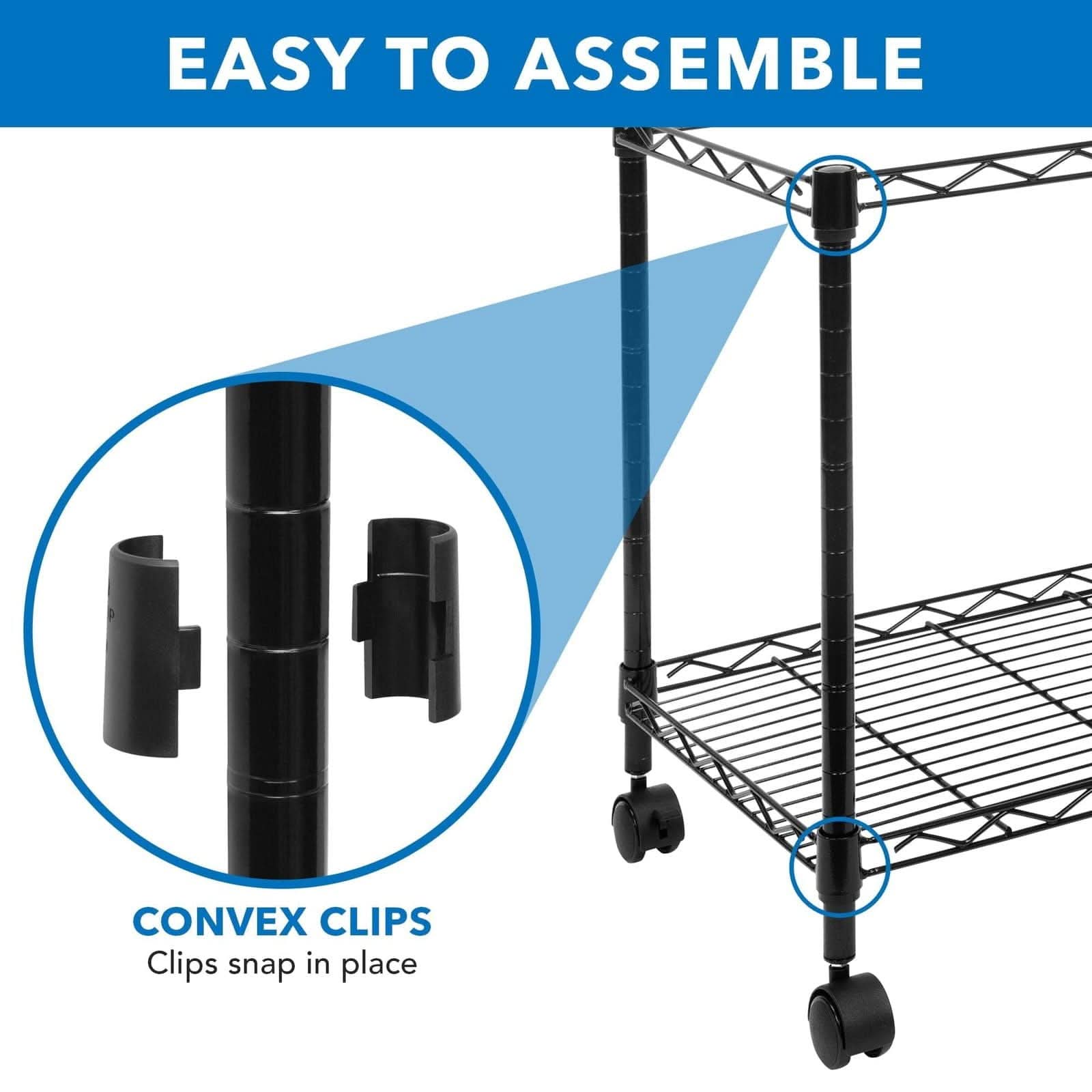 EASY TO ASSEMBLE

CONVEX CLIPS
Clips snap in place