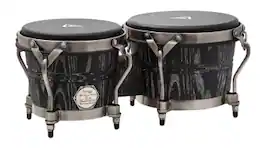 Tycoon Percussion - 30th Anniversary 7-Inch and 8.5-Inch American Ash Bongo Drum Set with Water Buffalo Skin Heads and Tuning Wrench