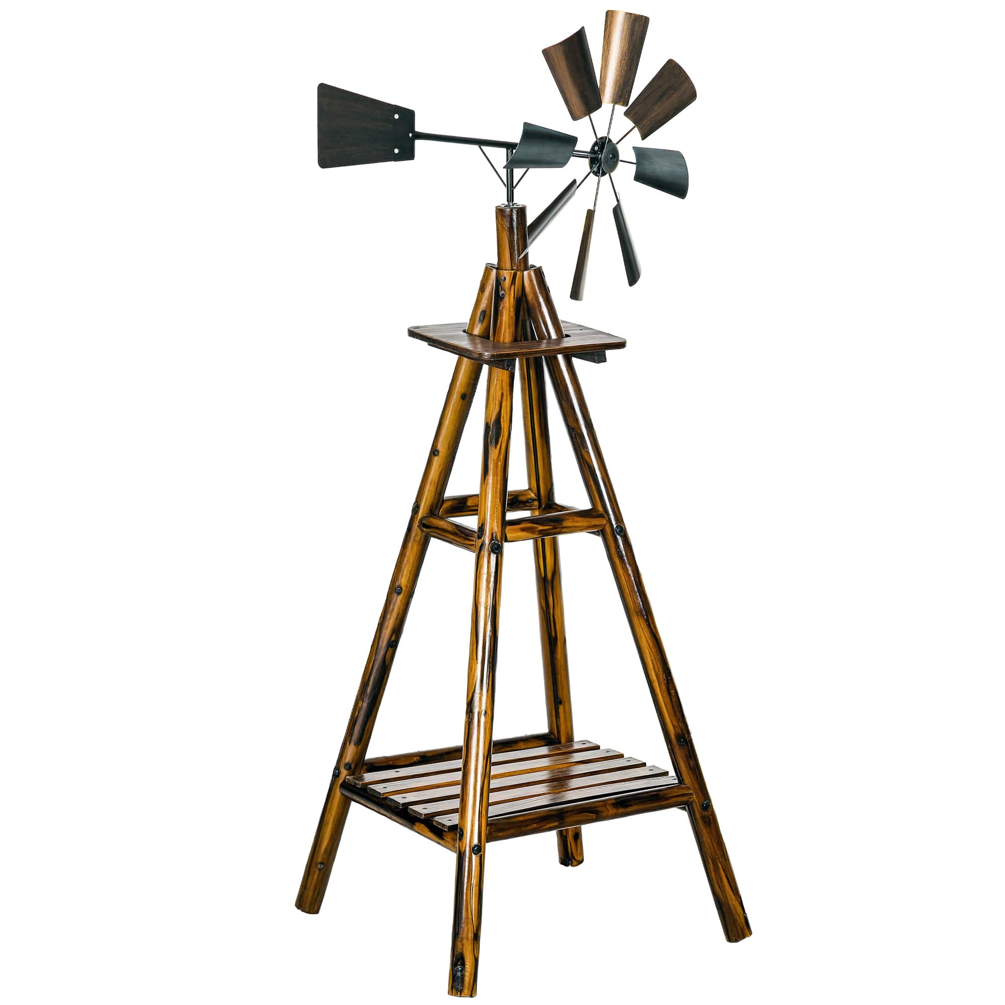 Outsunny - Weather Vane, Wind Vane with Bottom Shelf, Steel Windmill Head - Carbonized price history on PriceWatchPro