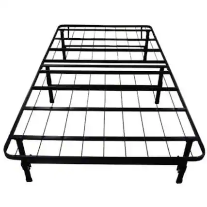 Front. Hivvago - Hivvago Twin size Metal Platform Bed Frame - Black.