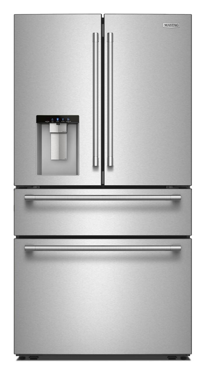 Maytag - Maytag® 29 Cu. Ft. XL Capacity French Door Bottom Mount Refrigerator with In-Door-Ice® Dispensing System - Fingerprint-Resistant Stainless Finish price history on PriceWatchPro