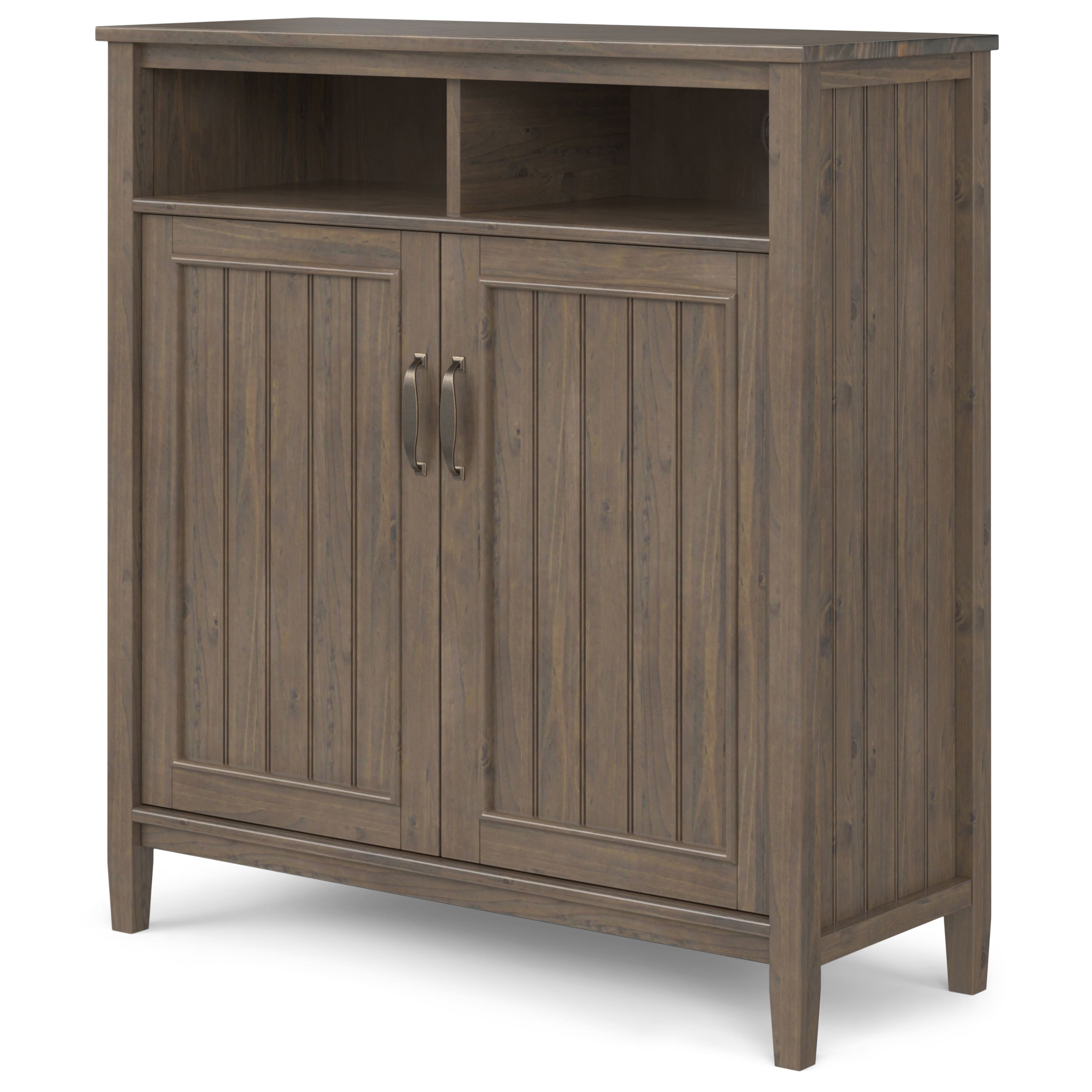 Simpli Home – Lev Medium Storage Cabinet – Smoky Brown Sansujyuku sansujyuku.com