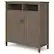 Angle. Simpli Home - Lev Medium Storage Cabinet - Smoky Brown.