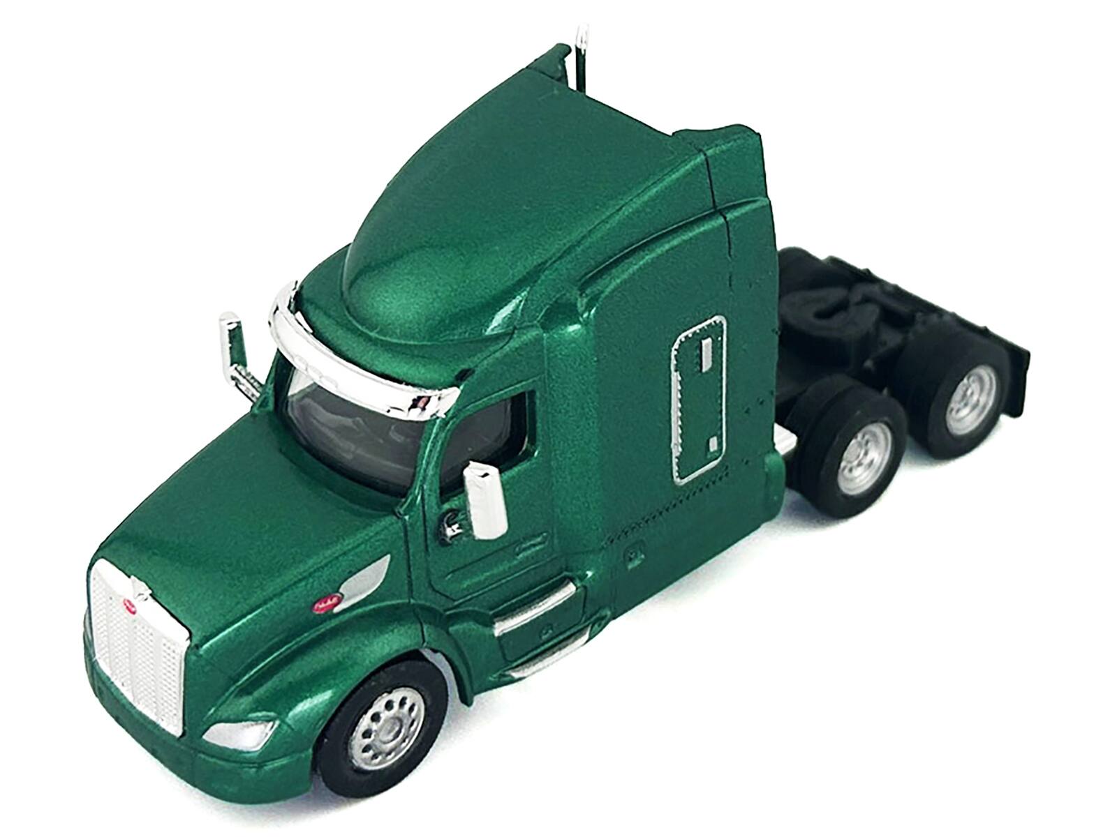 Alt View 1. HO Logistics Replicas - Peterbilt 579 Sleeper Cab Green Metallic 1/87 (HO) Scale Plastic Model Car by HO Logistics.
