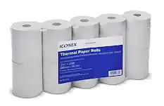 ICONEX Thermal Paper Rolls
3% x 230 K
(80mm x 76.7m)
ROULEAUX DE PAPIER THERMOGRAPHIQUE / ROLLOS DE PAPEL THERMOGRÁFICO